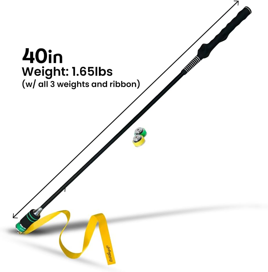 13UnderGolf TA25R Golf Swing Trainer Aid for Indoor Practice Speed and Impact Training, Improved Rhythm, Grip, Flexibility, Balance, Tempo and Strength
