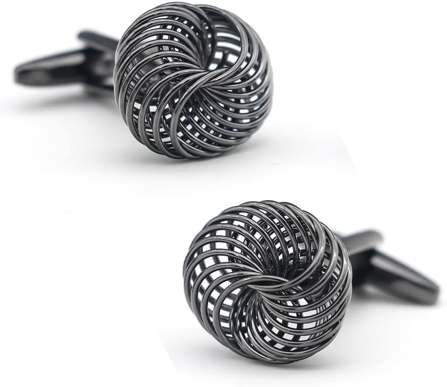 S&W Wedding Cufflinks for Men Cuffs with Gift Box Business for Tuxedo Shirts