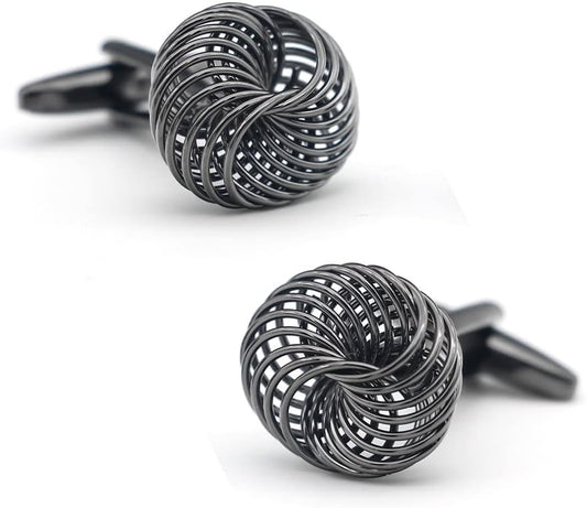 S&W Wedding Cufflinks for Men Cuffs with Gift Box Business for Tuxedo Shirts