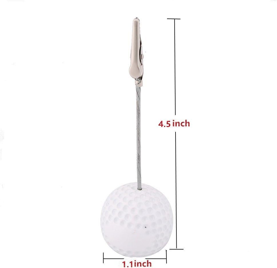 Golf Ball Shaped Table Number Holder Name Place Card Holder Memo Clip Holder Stand Note Holder Pictures Card Paper Menu Clip