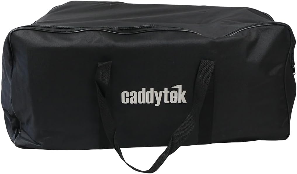 CaddyTek Golf Cart Carry Bag – Foldable Travel Case for Push Carts, Fits Most 3-Wheel & 4-Wheel Models, Durable Storage & Trunk Transport Bag, Black