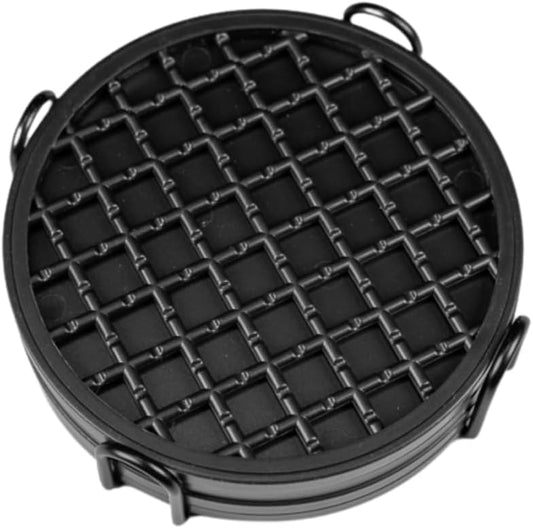 Ultimate Drink Coasters with Holder,[4 Pack] Drinking Coasters - Cup Coaster for Hot or Cold Drinks, Durable, Non-Slip, Non-Stick, Black (Black)
