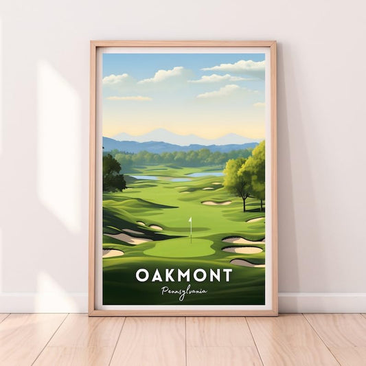 Oakmont Golf Course Poster, Vintage Pennsylvania Travel Wall Art Print, Retro Country Club Artwork, Classic Golf Decor Gift for Enthusiasts (Unframed) (20x30)