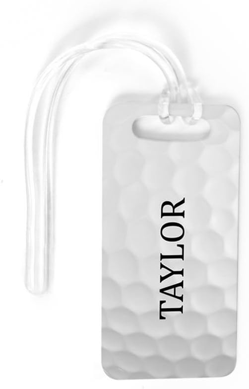 ChalkTalkSPORTS Golf Luggage Tag | Personalized Golf Ball Graphic | Small