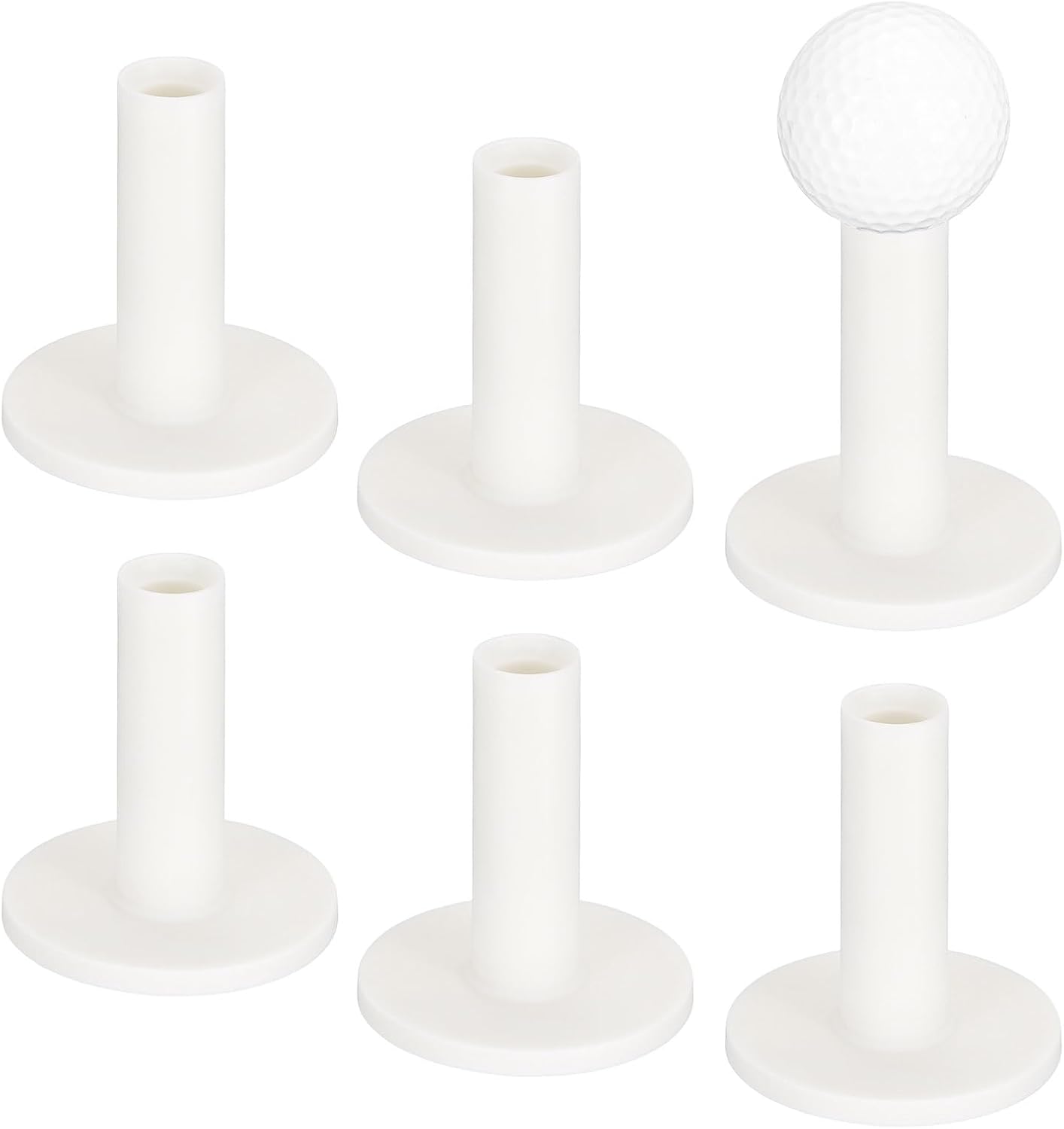Rubber Golf Tees [] - Flexible Stable Ball Holder Use for Home & Outdoor & Indoor Tall Training Driving Range - [] Hitting Mats