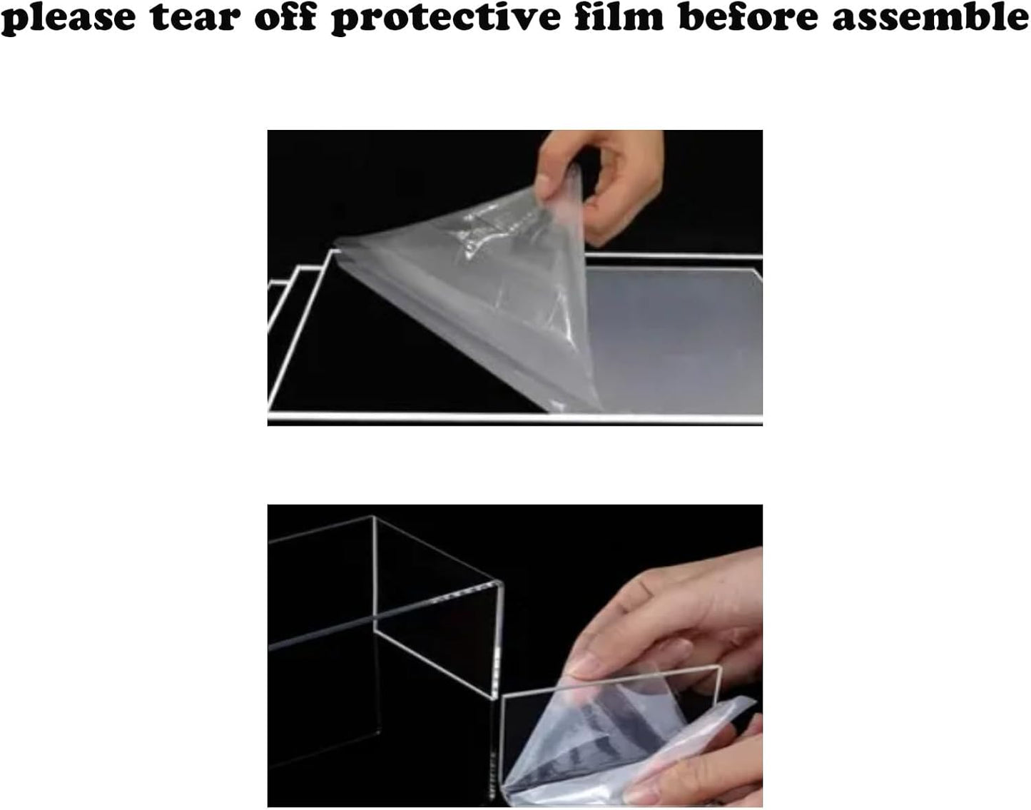 Clear Acrylic Display Box Collectibles Display Case Organizing Toys Case with Solid Built-in Wooden Base(6x6x6 inch; 15x15x15 cm)