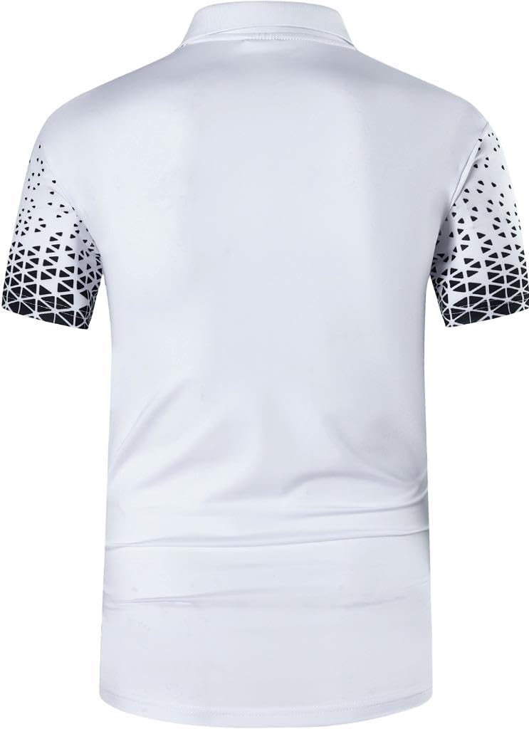 jeansian Men's Sport Outdoor Quick Dry Fit Short Sleeves Polo Tee Shirt Tshirt T-Shirt Tops Golf Tennis Bowling LSL195