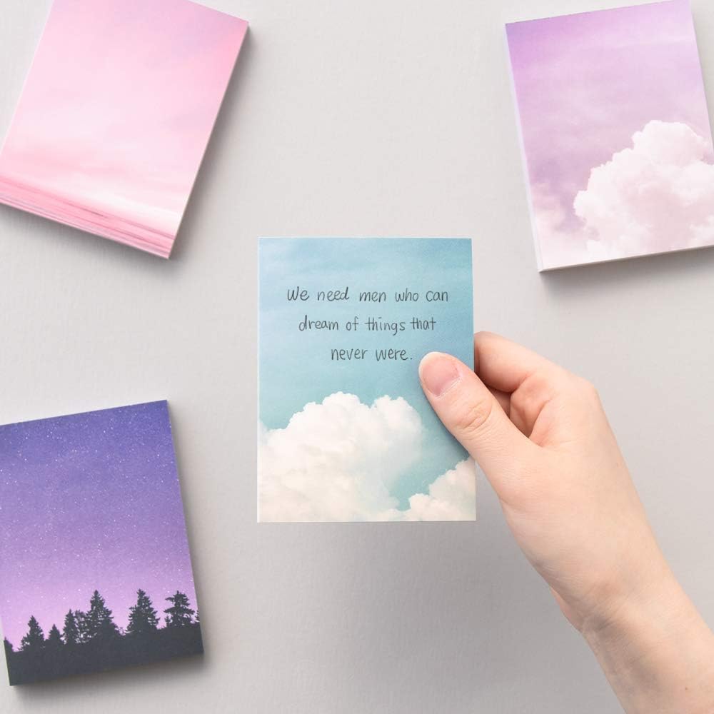 Monolike Memopad Feeling ver.2 design SET - 4 Packs, 4 Different Designs, 100 Sheets Per Pad, Total 400 Sheets, Note pads, Writing pads