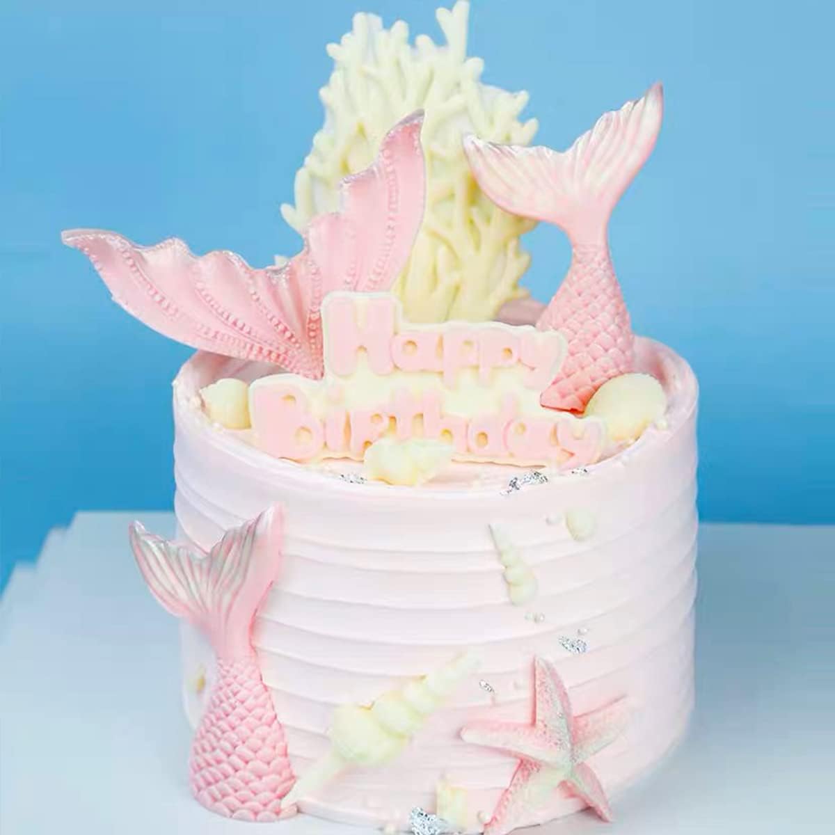 4 PCS Marine Theme Fondant Silicone Mold Hippocampus Turtle octopus Shape DIY Handmade Baking Tools, For Theme Cake Cookie Chocolate Candy Decoration Fondant Polymer Clay