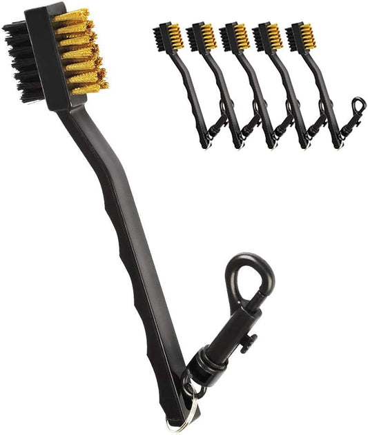 GOLDEAL 5 Pack Golf Club Brush and Club Groove Cleaner Set, Golf Club Brush, Golfing Equipment, Accessories for Golf Clubs, Balls, Clothing, Shoes, Golf Aids, Easily Attaches to Golf Bag