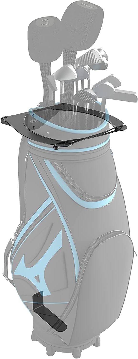 Koova Golf Bag Storage Rack | Sturdy Metal Wall Mount Garage Organizer for Golf Clubs | Fits Any Size Cart or Stand Bag | Easy Install & Use (Hardware Incl.) | Gets Your Clubs Off The Floor | USA Made