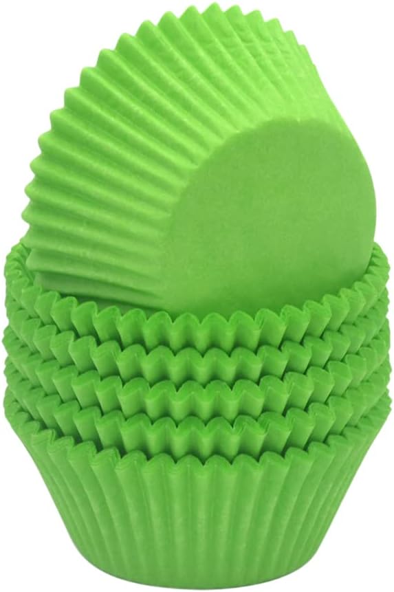Green Cupcake Liners Greaseproof Paper Standard Baking Cups for Party and More, 150-Count