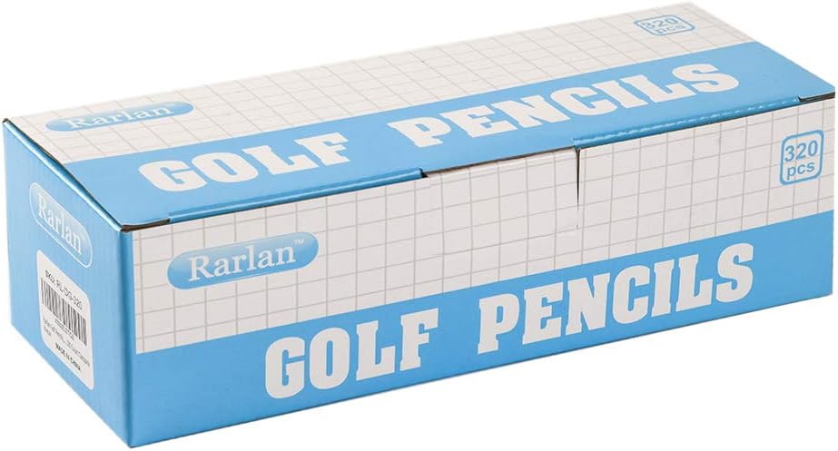 Rarlan Golf Pencils, 2 HB, Pre-Sharpened, 320 Count Bulk Pack