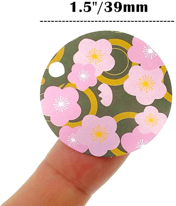 ALIMITOPIA Japan Style Sealing Sticker,Round Japanese Traditional Pattern Self-Adhesive Universal Sealing Paster Gift Packing Decorative Labels Envelope Seals(10 Sheets,90pcs)