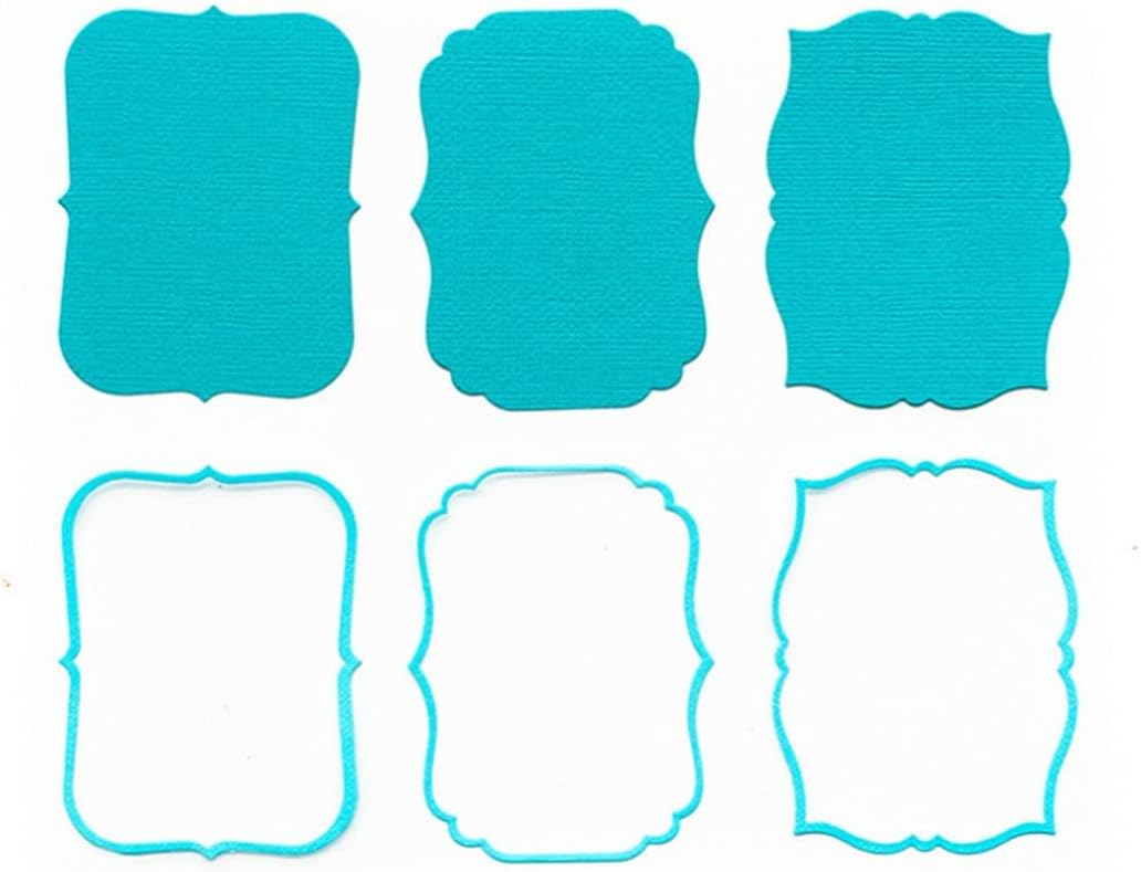 Lapoo Cutting Die for Scrapbooking, 3D Backgrounds Frame New Cutting Dies DIY Album Card Making Decor Paper Craft Metal Die Cuts Party Decorations (9 Flower Borders 7.3 x 3.1 in)