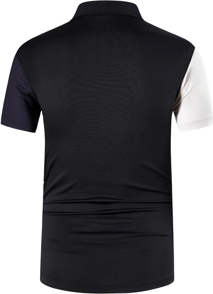 jeansian Men's Sport Outdoor Quick Dry Fit Short Sleeves Polo Tee Shirt Tshirt T-Shirt Tops Golf Tennis Bowling LSL195