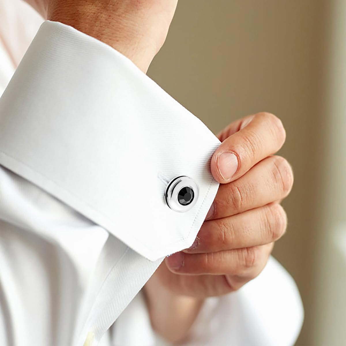 Cufflinks for Men and Tuxedo Shirt Studs Set with Gift Box Stainless Steel Cuff links