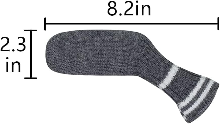 Scott Edward 1/7/10 Pcs Knitted Golf Club Head Covers for Irons Wedge Cuteness and Basically Socks Shape Washable Golf Club Head Protector on Classic Stripes Style，Double Sided Customization