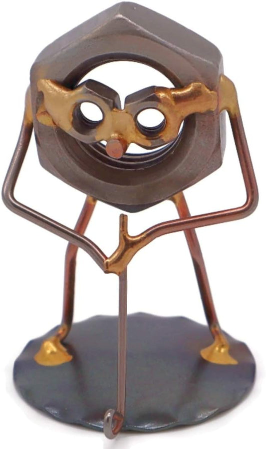 Golf Nut Collectible Handmade Metal Art Figurine, Desk Accessories, Trophy, Boss Gift, Home Office Décor