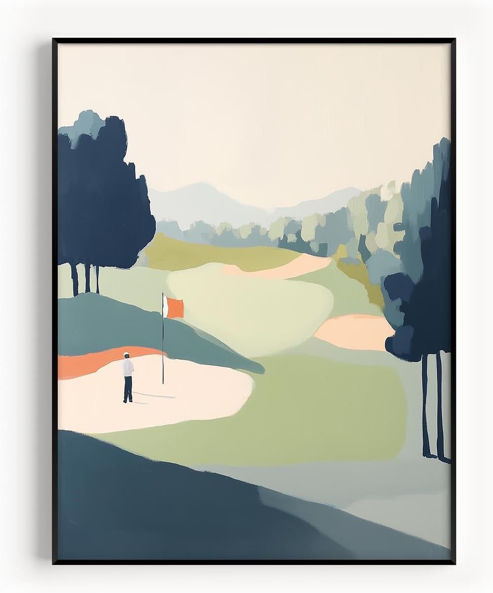 Golf Impressionist Art Print Posters - Premium Giclee Fine Art Prints - Sporty and Sophisticated Home Decor Posters, Golfer Art Prints for Home and Office Decor - Vintage Aesthetic, Ready to Frame