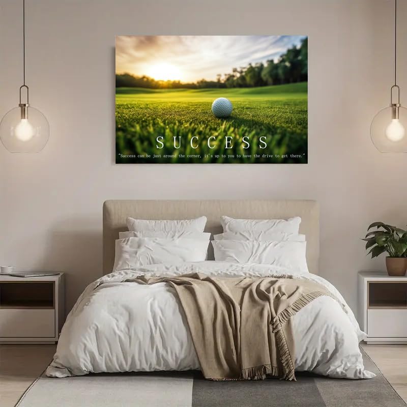 Golf Inspirational Quotes Wall Art Posters Pictures for Gallery Room Aesthetic Living Room Bathroom Bedroom Decor (08×12inch_Unframed)