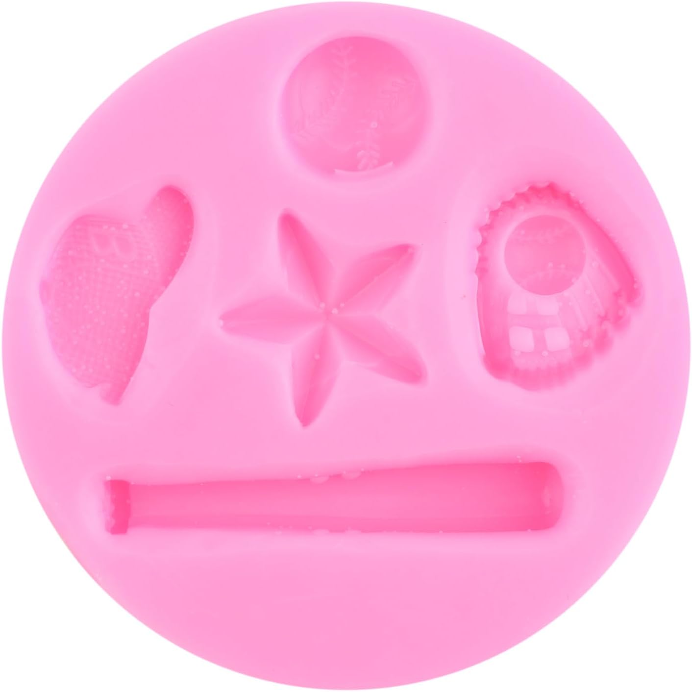 ZiXiang Ball Silicone Molds Football Baseball Rugby Golf Table Tennis Fondant Mold For Cake Decorating Cupcake Topper Chocolate Candy Polymer Clay Gum Paste Set Of 4