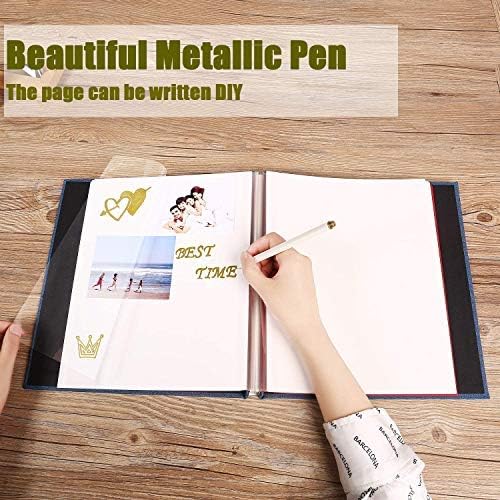 Vienrose Large Photo Album Self Adhesive for 4x6 5x7 8x10 Pictures Scrapbook Album DIY Scrap Book 40 Sticky Pages with A Metallic Pen
