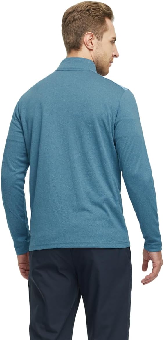 M MAELREG Quarter Zip Golf Pullover Men Dry Fit Long Sleeve Performance Wicking Mock Neck 1/4 Zip Pullover Mens Sweatshirt