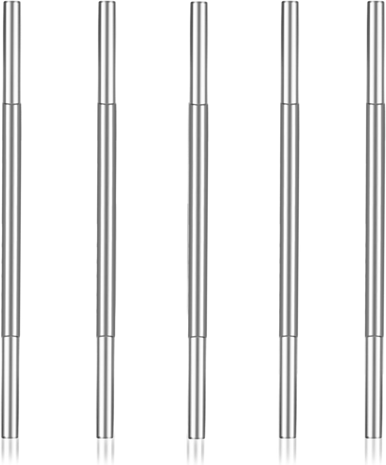 5 Pcs Golf Club Extensions Steel Shaft 0.60" Golf Shaft Extension Golf Club Shaft Extensions Putter Extension kit for Iron and Wood Golf Clubs Length Adjustment