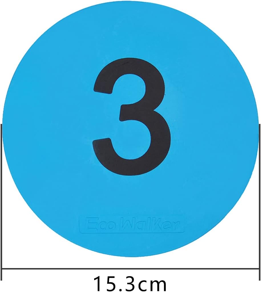 6inch Non-Skid Flat Cone Spot Markers for Sports Speed Agility Training