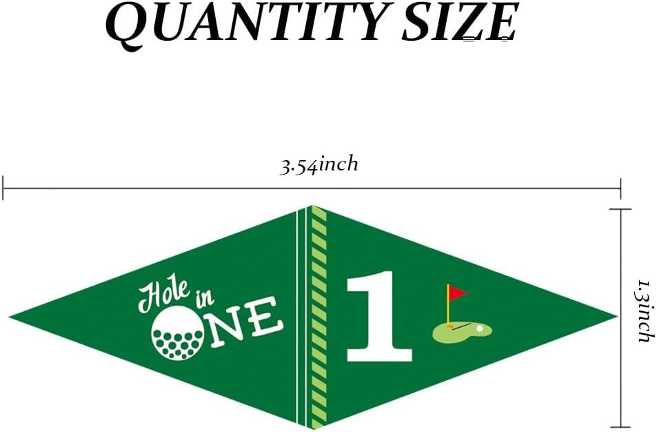 Golf Themed Toothpick Flags, 20 PCS Hole In One 1st Birthday Golf Cocktail Picks Mini Stick Cupcake Toppers Flags for Baby 1st Birthday Party Food Bar Decorations (Hole In 1)