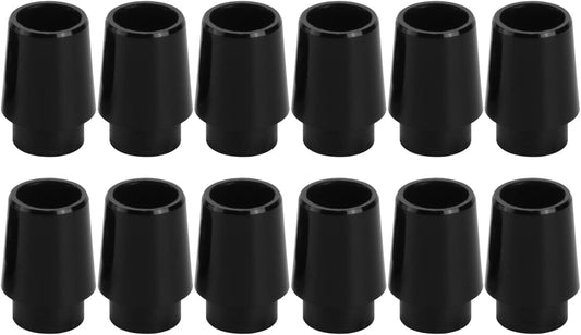 12 Pcs Black Golf Ferrules Compatible with Irons 0.355 Inch Tip Irons Shaft Golf Club Shafts Sleeve Adapter