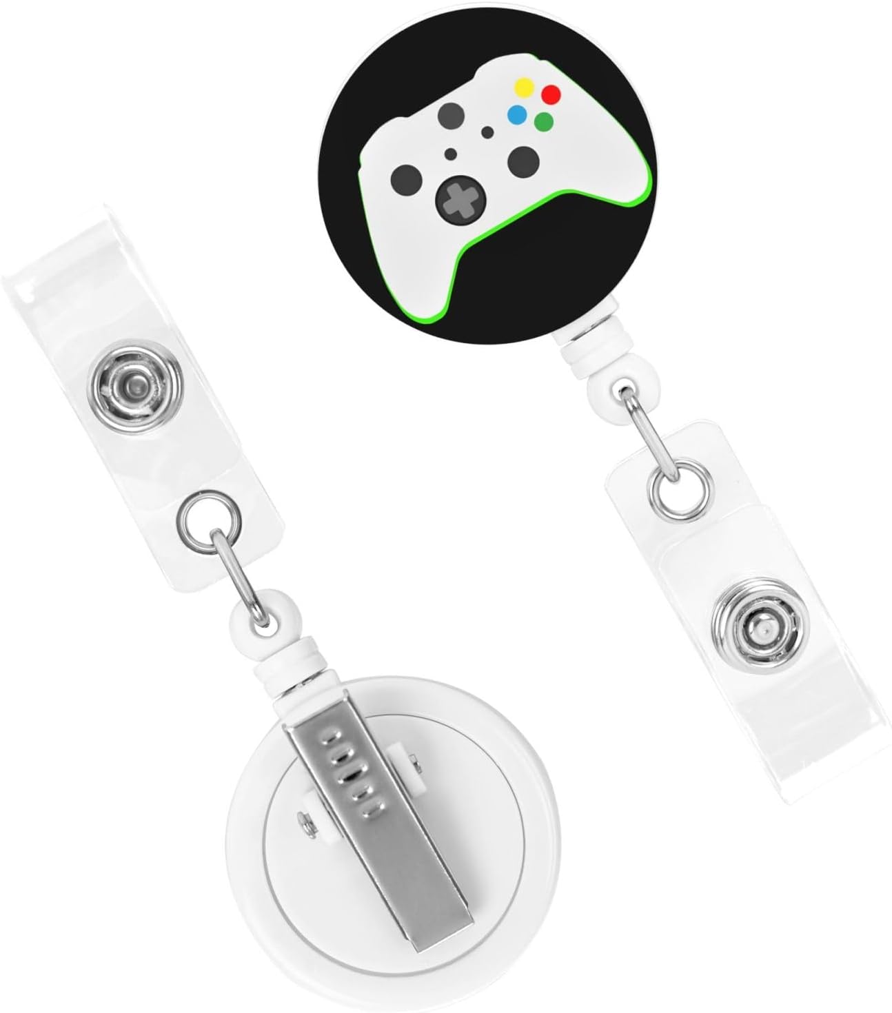 Video Games Badge Reels Retractable Badge Holder with Clip for Id Name Tag Office Worker Student Teacher Nurse Doctor