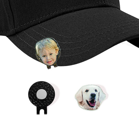 Personalized Photo Golf Ball Marker with Magnetic Hat Clip Custom Golf Ball Marker Birthday for Golf Lover