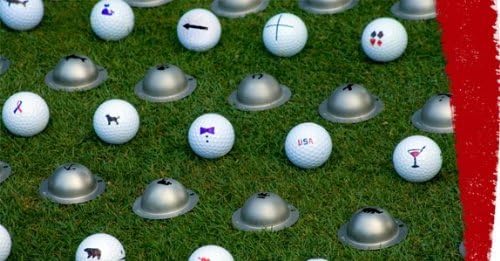 Tin Cup Golf Ball Marking Stencil