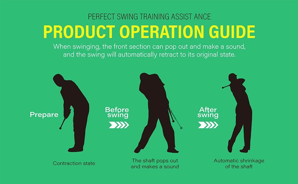 Joyniper Golf Training Wrist Trainer Golf Swing Practice Stick - Strength and Rhythm Training for Improved Shot Swing Control