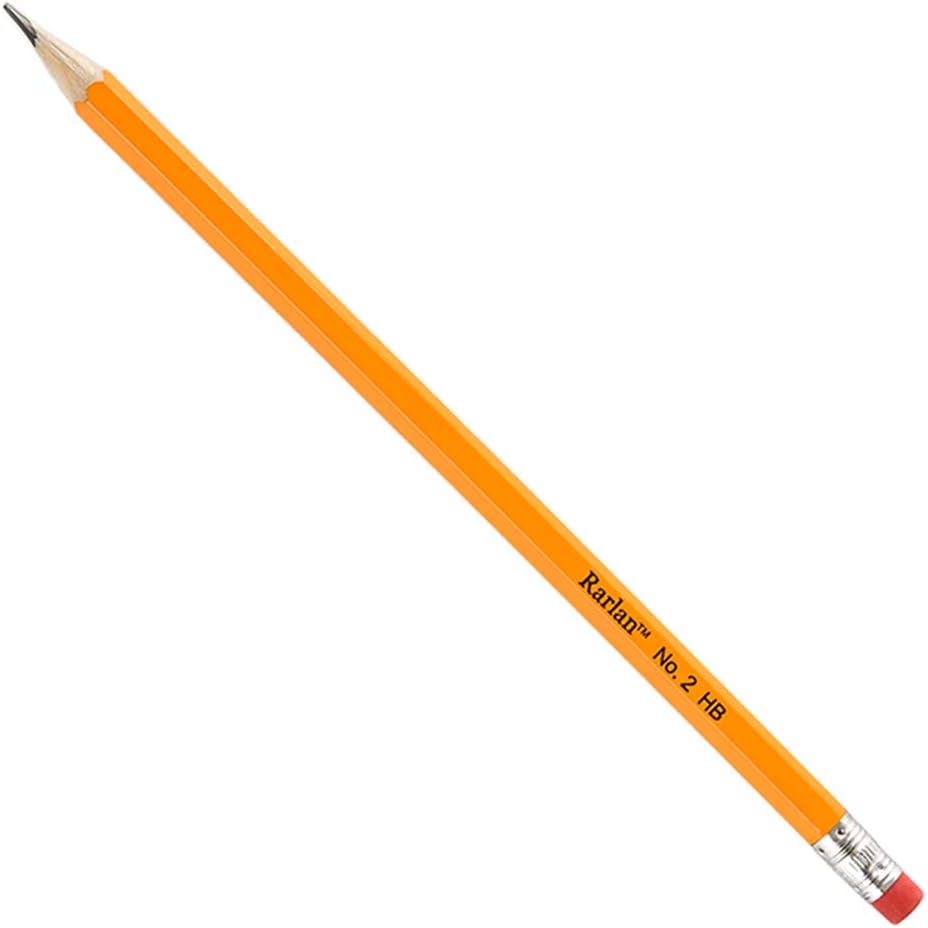 Rarlan Wood-Cased #2 HB Pencils, Pre-sharpened, 500 Count Bulk Pack