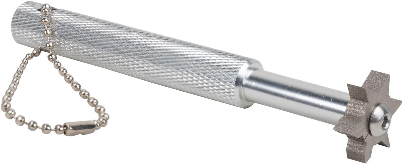 Golf Groove Sharpener,Golf Club Groove Sharpener,Groove Sharpener,Club Sharpener,Groove Sharpening Tool - Generate Optimal Backspin - Suitable for U & V-Grooves (6 Heads) (Silver)