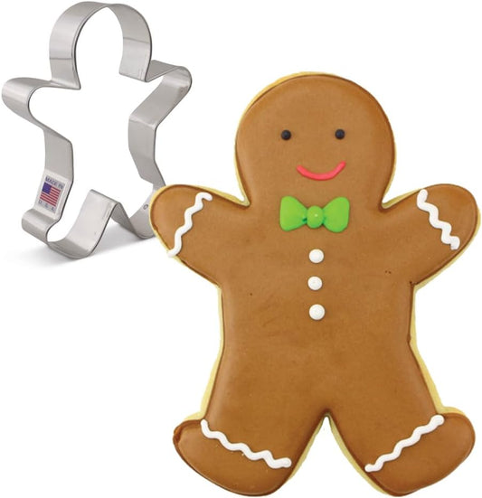 Happy Gingerbread Man Cookie Cutter, Large 5.25" by Ann Clark Cookie Cutters