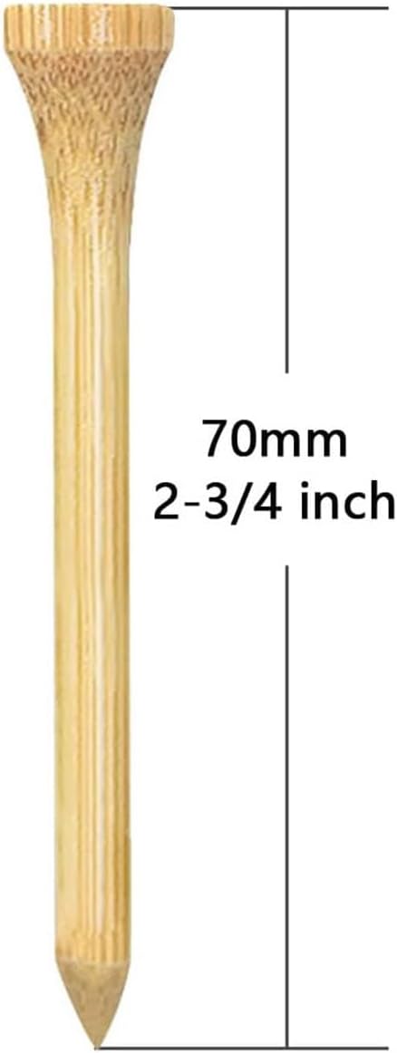 Wooden Golf Tees 3-1/4", 2-3/4", 1-1/2" Available,100 Count (Natural Color, White, Black, Blue, Red, Pink)