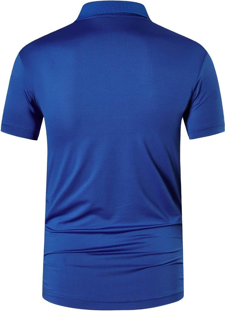 jeansian Men's Sport Outdoor Quick Dry Fit Short Sleeves Polo Tee Shirt Tshirt T-Shirt Tops Golf Tennis Bowling LSL195
