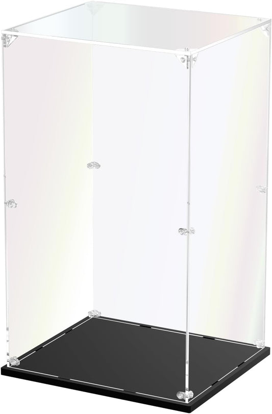 Clear Acrylic Display Case, Zimo momo Self-Assemble Showcase for Collectibles, Action Figures,Dolls, Toys - Alternative Glass Box for Commemorative Gifts(13.7x11.8x23.6 inch, 35x30x60 cm)