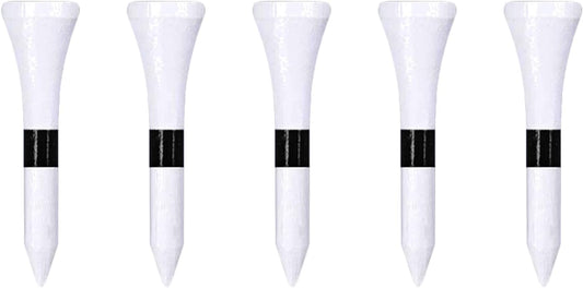 Wooden Golf Tees 3-1/4", 2-3/4", 2-1/8", 1-1/2" Available, 100 Count (Natural Color, White, Black, Blue, Red, Green, Yellow, Pink, Orange)