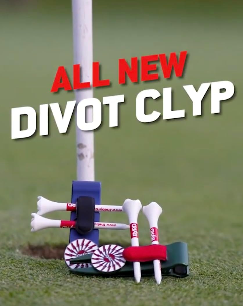 The BYRD Divot Clyp Golf Multitool - Divot Tool & Clip | Organizes Your Tees, Ball Marker & Divot Tool all in One | Essential Golf Gear for Focused Rounds | Golf Accessories for Men (Red)