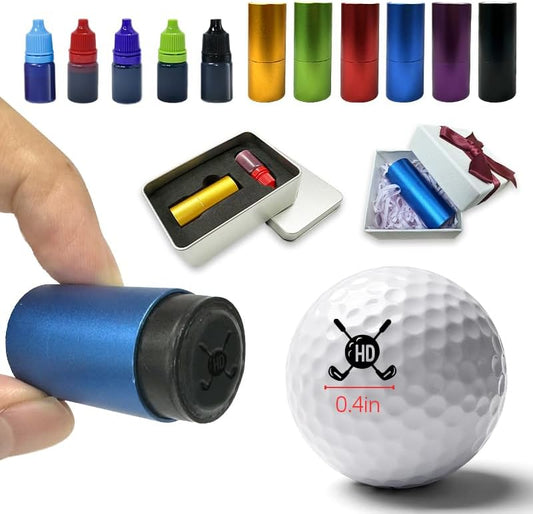 HDSD Custom Golf Ball Stamp Personalized Stamper with Ink for Your Own Golf Ball Monogram Logo Name,Golf Accessories Gifts for Men Dad Husband Golfers