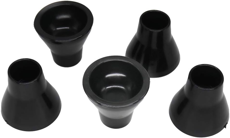 HISTAR 5Pcs Golf Ball Pick Up Retriever Putter Grip Finger Rubber Picker Tool Black