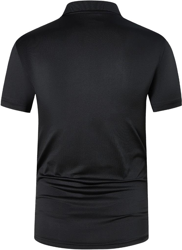jeansian Men's Sport Outdoor Quick Dry Fit Short Sleeves Polo Tee Shirt Tshirt T-Shirt Tops Golf Tennis Bowling LSL195