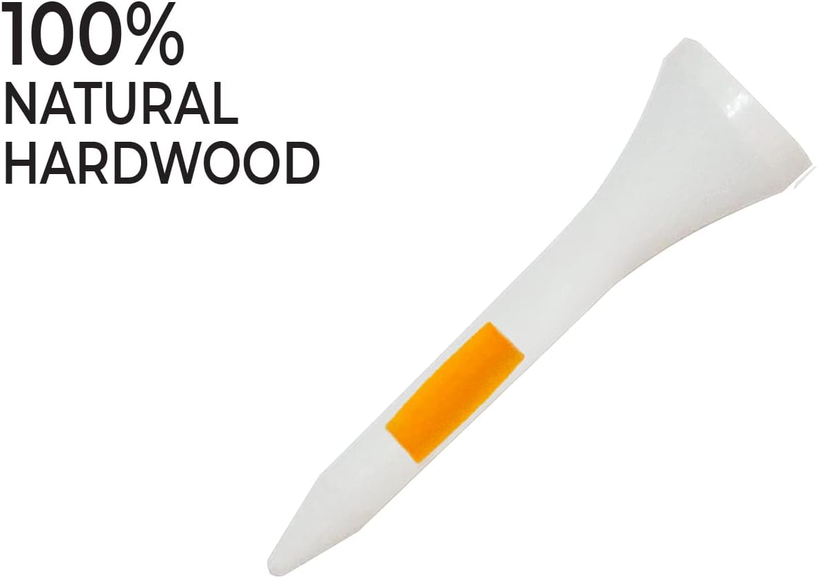 PrideSports PTS Wood Golf Tees | 90 Count, 1-1/2 Inch | #1 Wood Tee on Tour | Best for Irons, Hybrids, & Woods