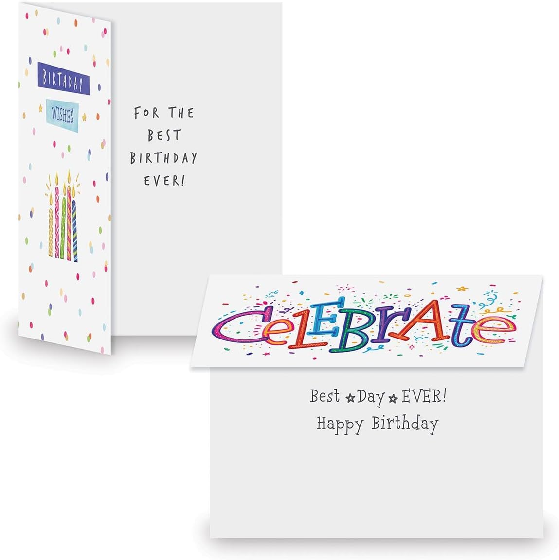 Current Confetti Celebration Birthday Cards Value Pack - Set of 20, Large 5 x 7 Inch Cards, Sentiments Inside, Envelopes Included