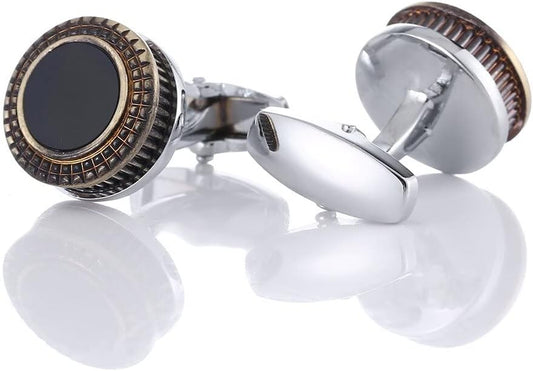 S&W Wedding Cufflinks for Men Cuffs with Gift Box Business for Tuxedo Shirts